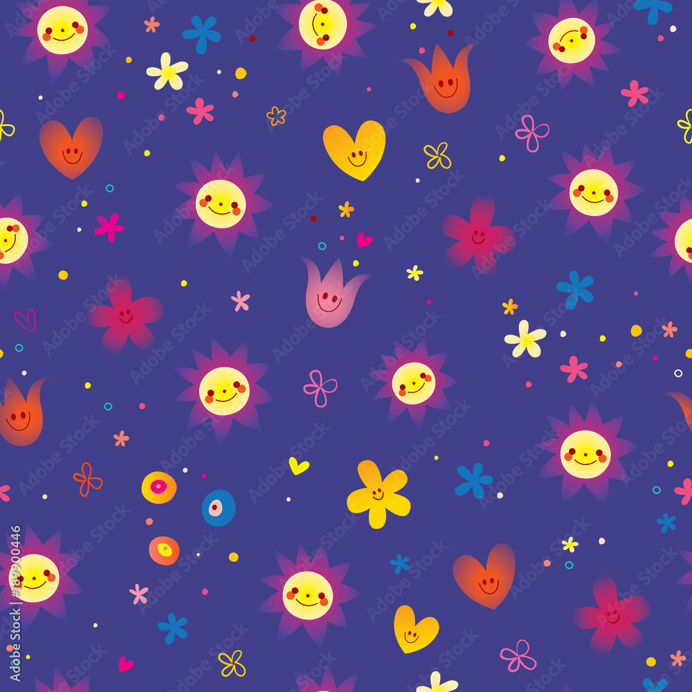 cute flowers seamless pattern cute flowers seamless pattern