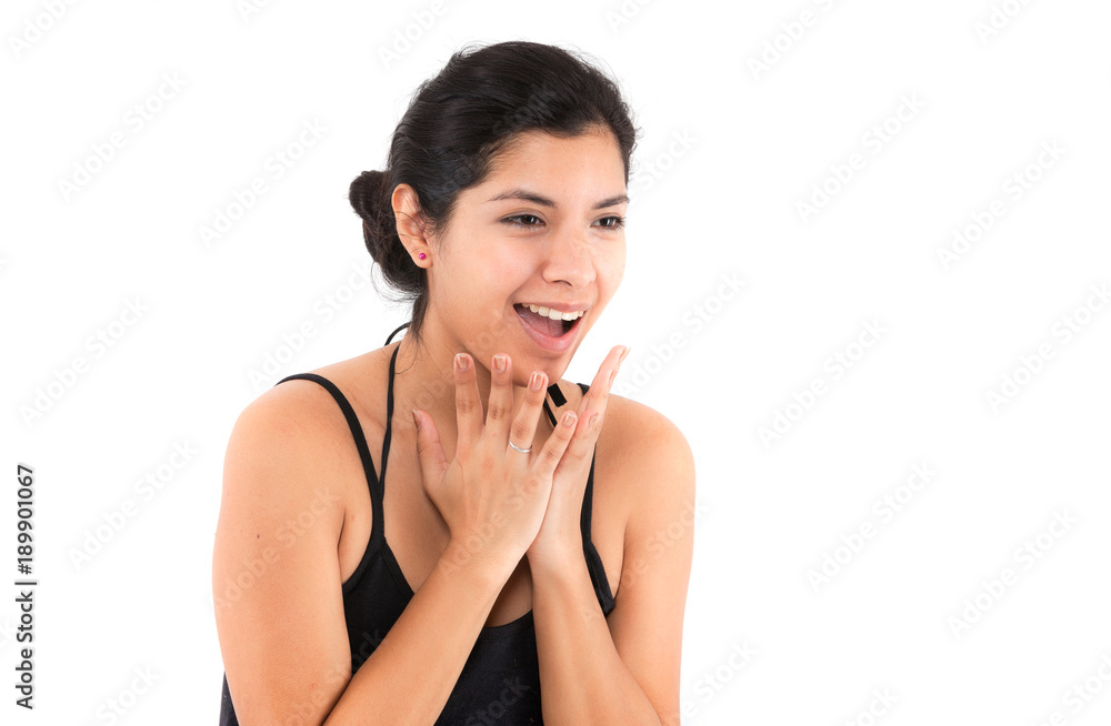 Unexpected bad news emotional girl on a light background Unexpected bad news emotional girl on a light background