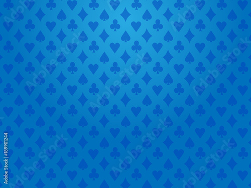 Poker background suits vector blue