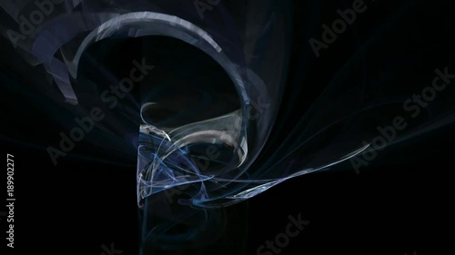futurist blue curls abstract
