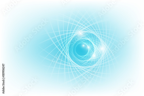 Abstract background of bright glowing particles and paths. vector illustration