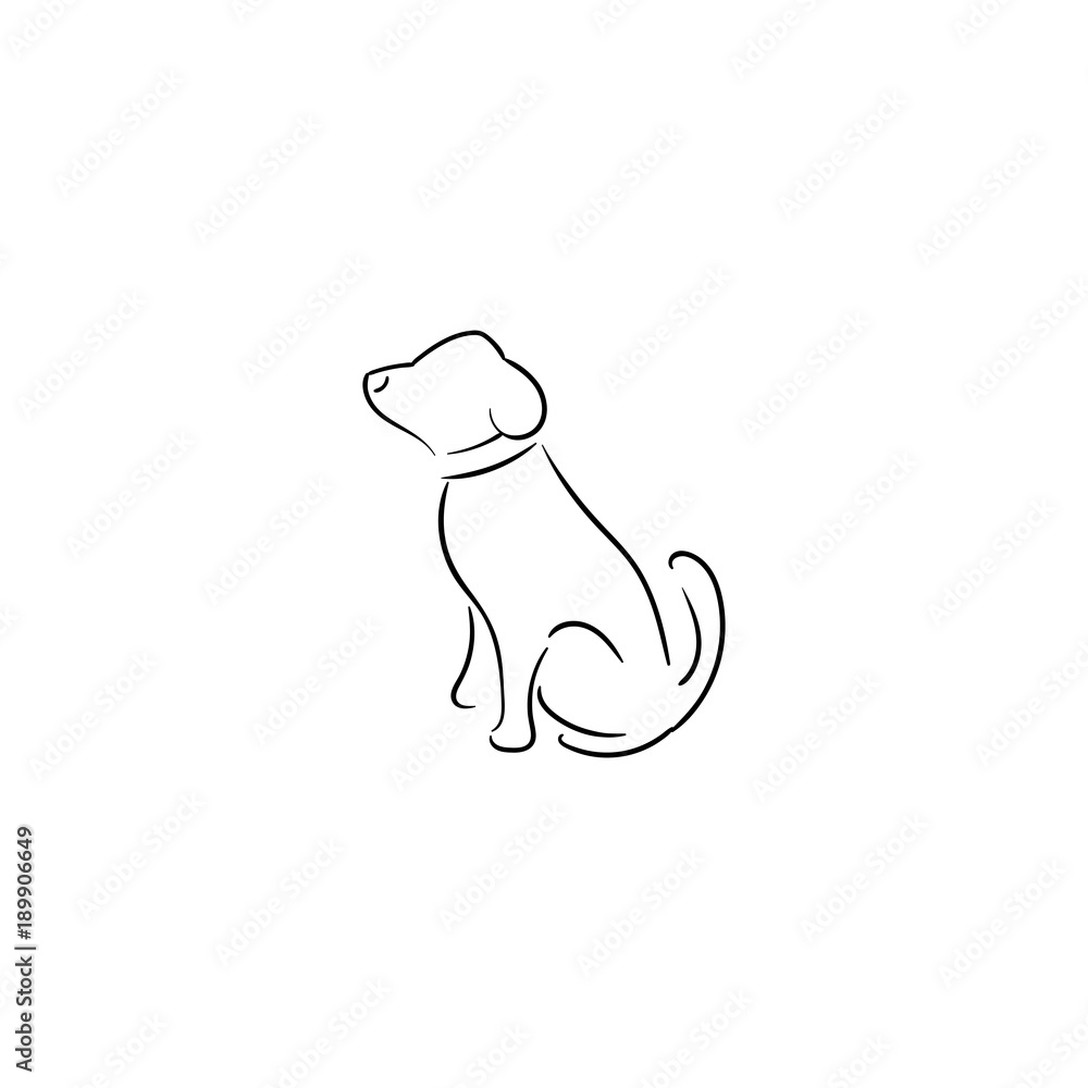 Dog - Simple Modern Dog Logo Template Dog - Simple Modern Dog Logo Template