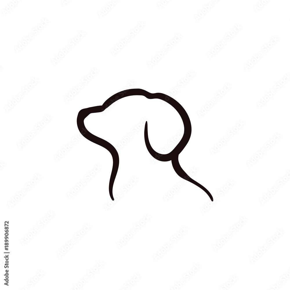 Obraz premium Dog - Simple Modern Dog Logo Template