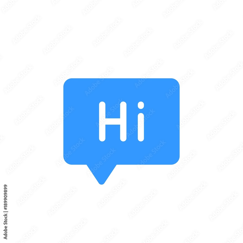 Message 01 Flat - Greeting Hi Icon Message 01 Flat - Greeting Hi Icon