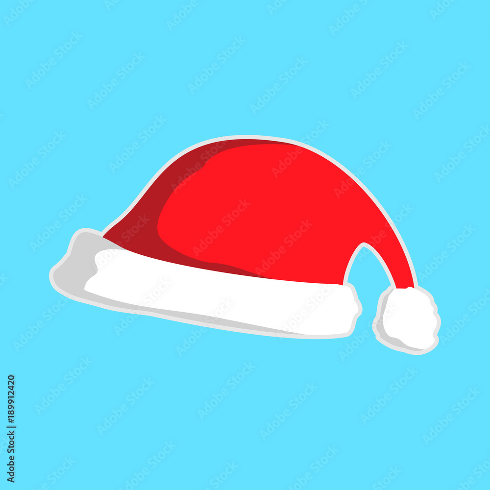 Christmas Santa Short Hat Vector Illustration Christmas Santa Short Hat Vector Illustration