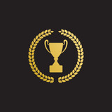 Wreath and trophy vector design template