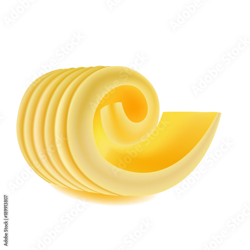 Curl of fresh butter