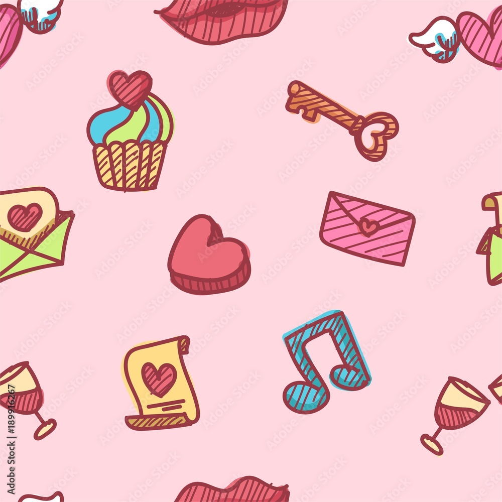 seamless pattern about valentines day. valentines day seamless pattern. background for valentines day. Vector Illustration. seamless pattern about valentines day. valentines day seamless pattern. background for valentines day. Vector Illustration.