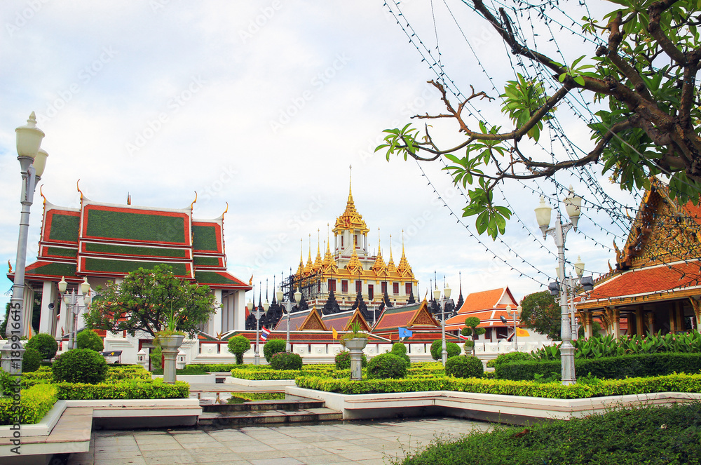 Loha Prasat in Wat Ratchanatdaram Woravihara temple in Bangkok, Thailand