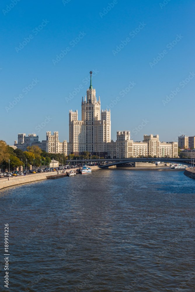 Obraz premium Moscow, Russia . Stalins house on Kotelnicheskaya Embankment