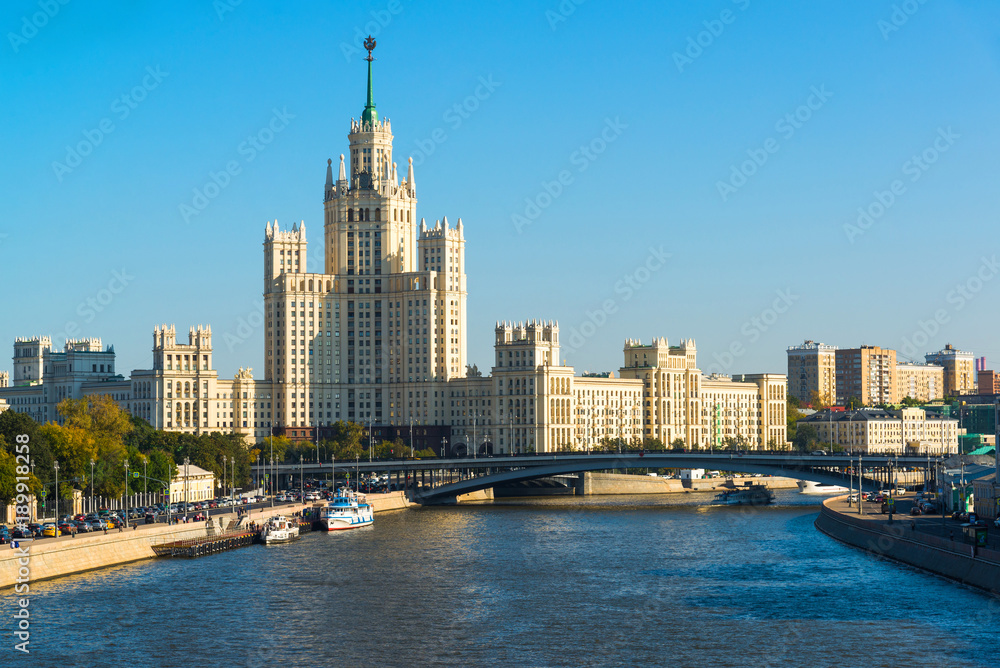 Obraz premium Moscow, Russia. Stalins house on Kotelnicheskaya Embankment