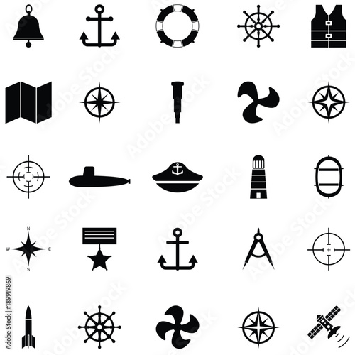 navy icon set