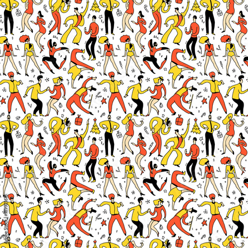 christmas pattern dance color