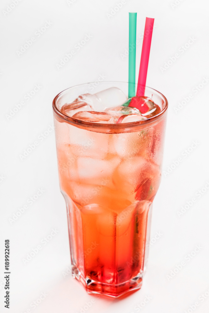 summer cocktail on white background summer cocktail on white background