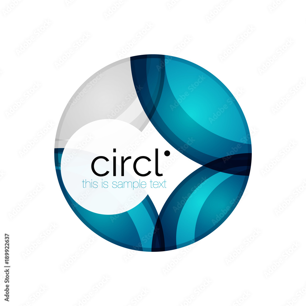 Clean professional colorful circle business icon