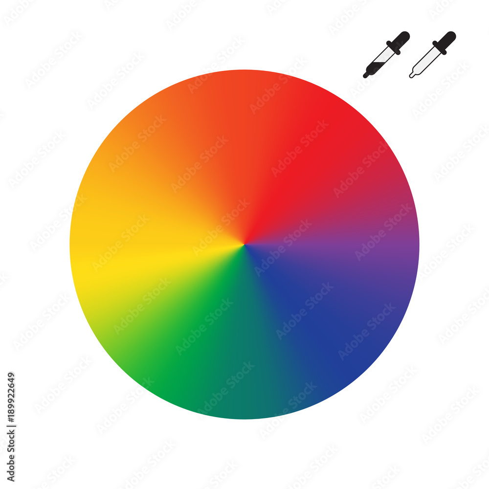 Color Wheel Isolated Circle Illustration Vector Stock Illustration