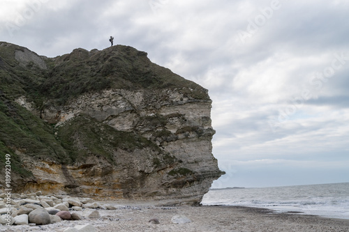 Bulbjerg, the only bird cliff on the Danish mainland situated in northern Jutland, Denmark. photo