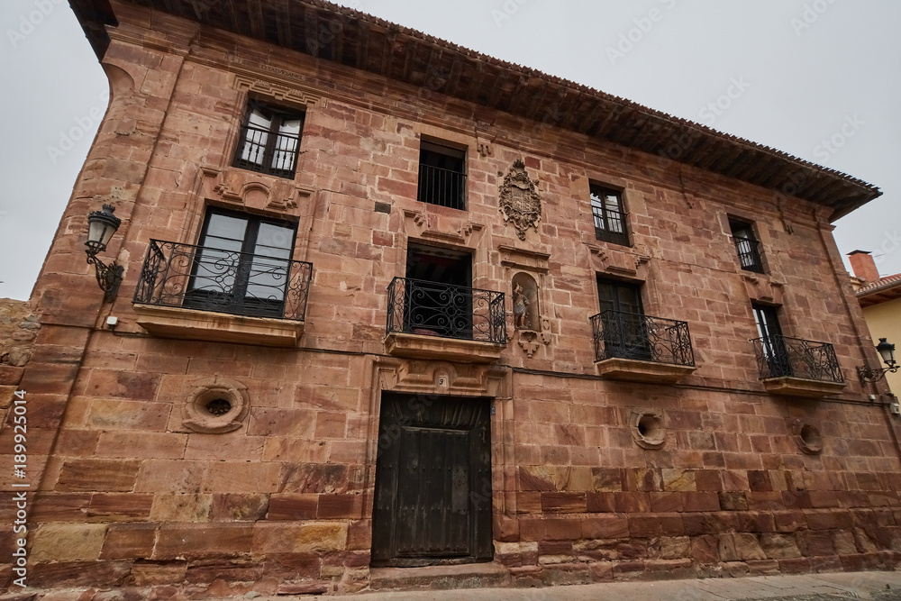 Architecture building of Ezcaray village in La Rioja province, Spain