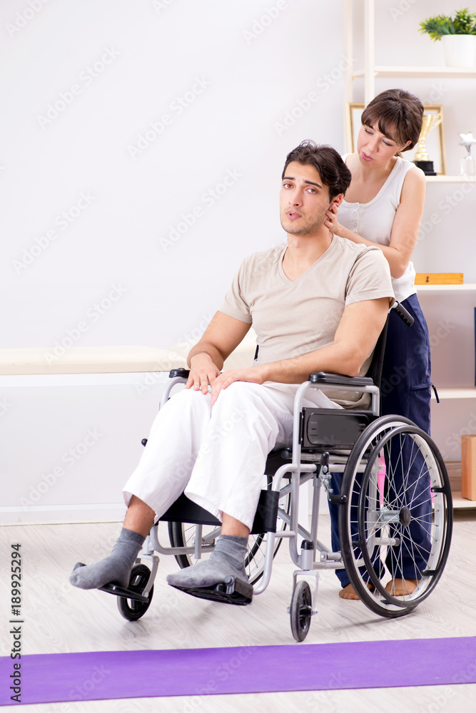 Patient recovering in hospital after injury trauma Patient recovering in hospital after injury trauma