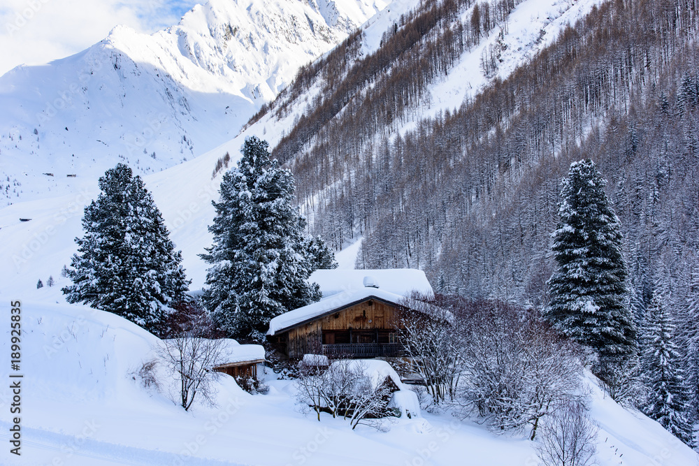 The enchanted valley. Val Aurina in winter