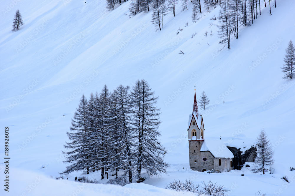 The enchanted valley. Val Aurina in winter