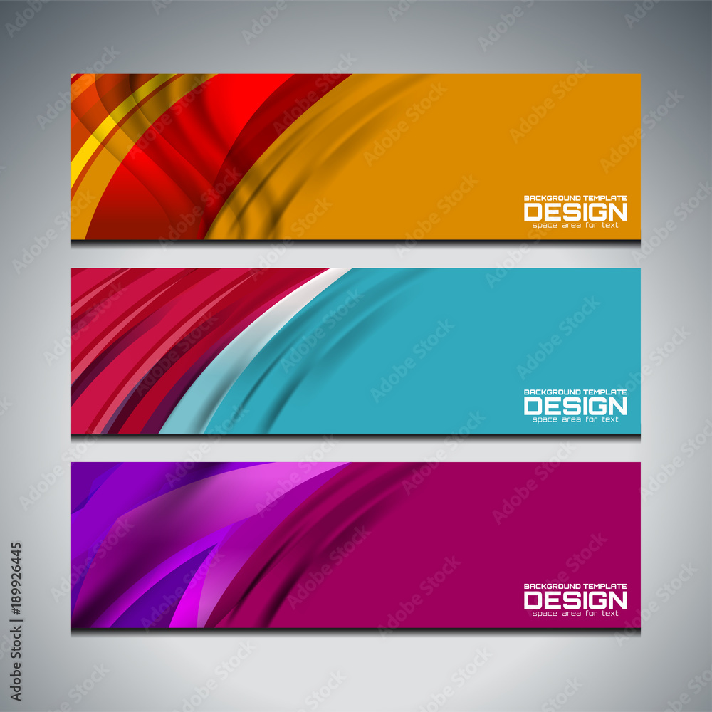 Naklejka premium Vector Illustration of Abstract Banner Background for website headers and advertising design