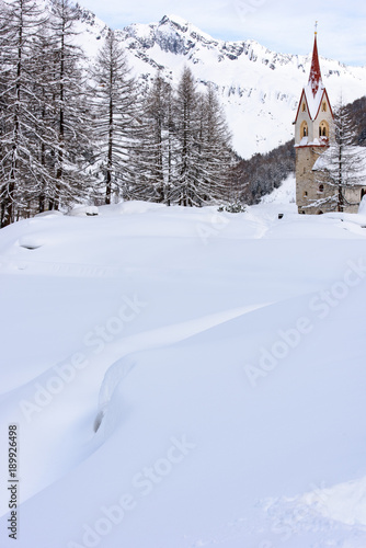 The enchanted valley. Val Aurina in winter