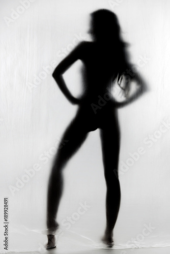 Silhouette of a naked woman