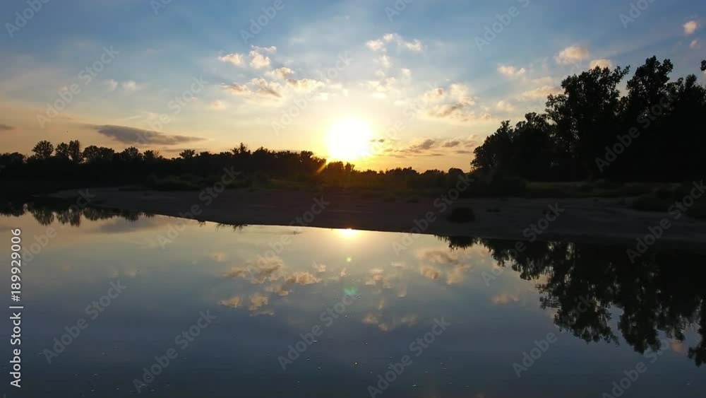 Aerial landscape with small river in Russia at sunset, 4k
Aerial landscape with small river in Russia at sunset, 4k
