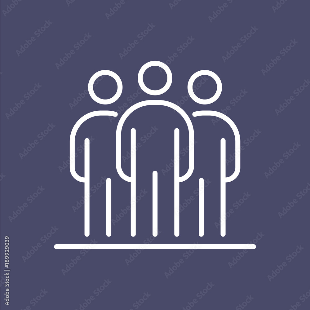 Group of people business people icon simple line flat illustration Group of people business people icon simple line flat illustration