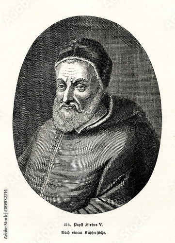  Pope Sixtus V (from Spamers Illustrierte Weltgeschichte, 1894, 5[1], 487)