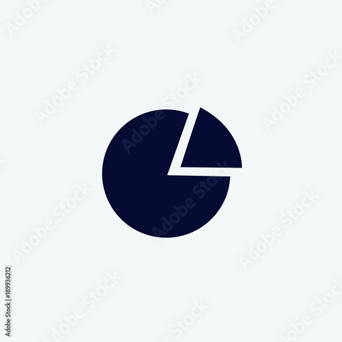chart pie icon, vector illustration. diagram icon vector