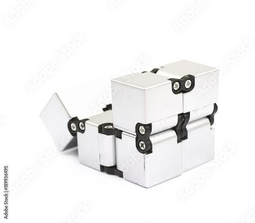 Unfoldable cube puzzle isol...