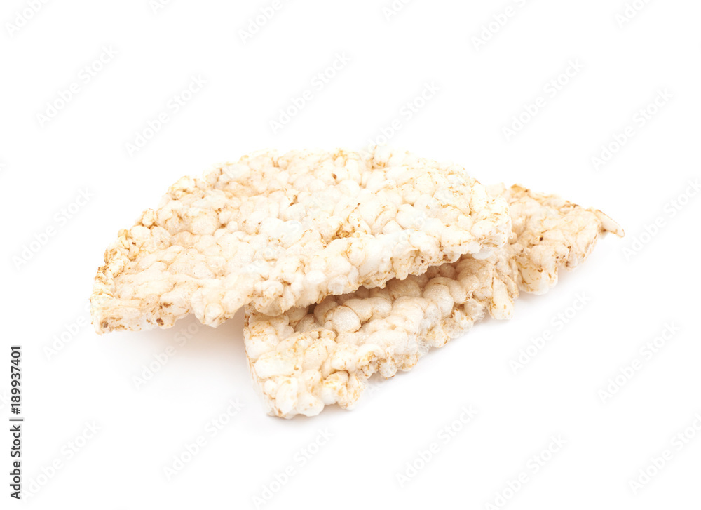 Air popped rice cakes isolated Air popped rice cakes isolated