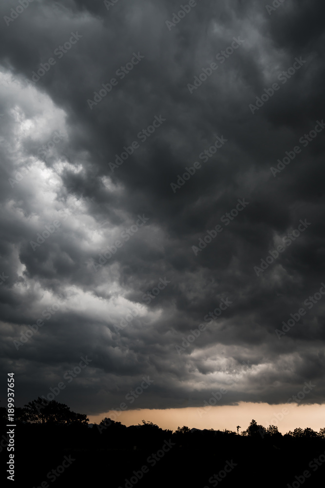 storm cloud background during raining