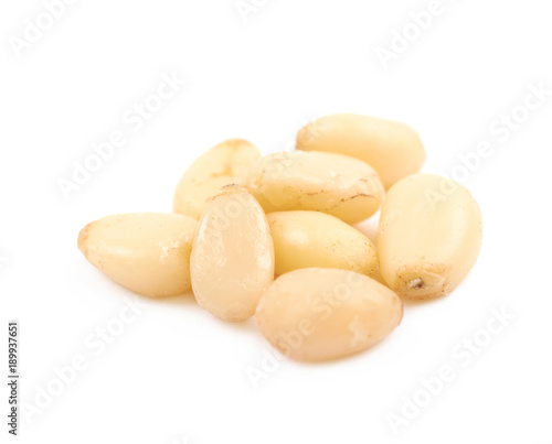 Pile of pine nuts isolated