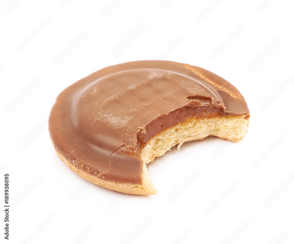 Biscuit cake with filling isolated Biscuit cake with filling isolated