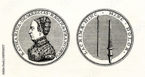 Medal to the death of the king Henry II of France (from Spamers Illustrierte Weltgeschichte, 1894, 5[1], 510)