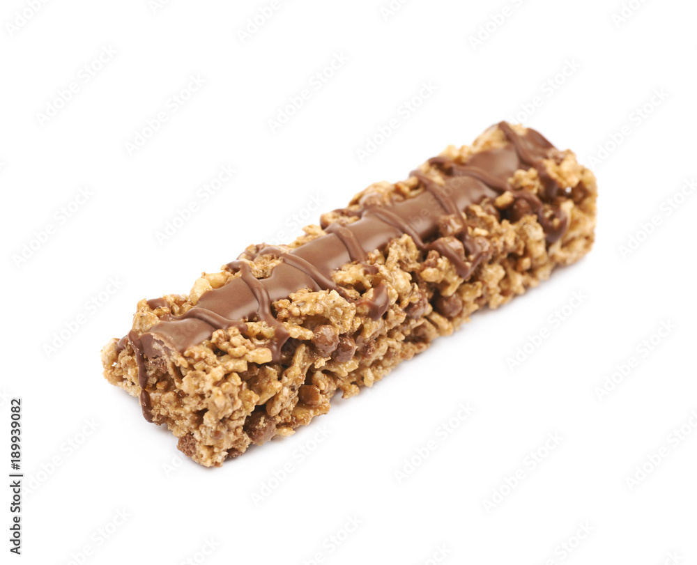Chocolate granola bar isolated Chocolate granola bar isolated