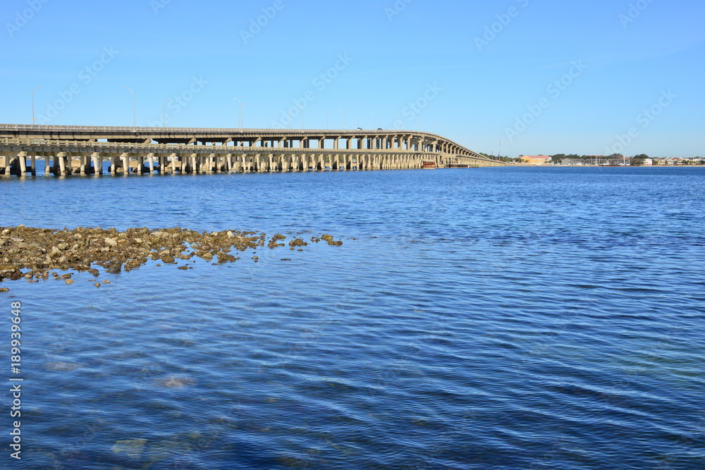 Bridge crossing from Pensacola beach to Gulf breezes