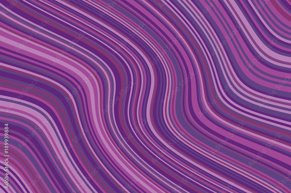 Abstract background with oblique wavy lines. Vector illustration. Different shades of purple, violet color.
