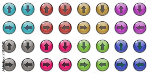 3D Button Left right up down Multicolor