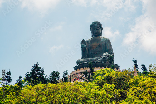 Tian Tan Buddha, Big buddha - the world's tallest outdoor seated bronze Buddha located in Nong ping Hong Kong. photo