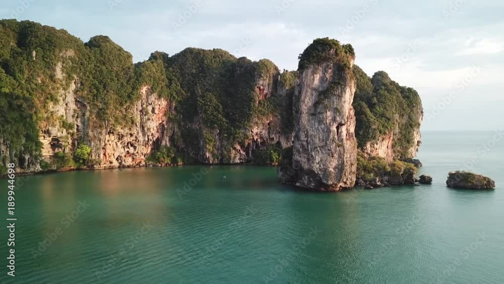 Aerial view of tropical turquoise lagoon, beach between rocks and islands, Krabi, Railay, Thailand, 4k
Aerial view of tropical turquoise lagoon, beach between rocks and islands, Krabi, Railay, Thailand, 4k