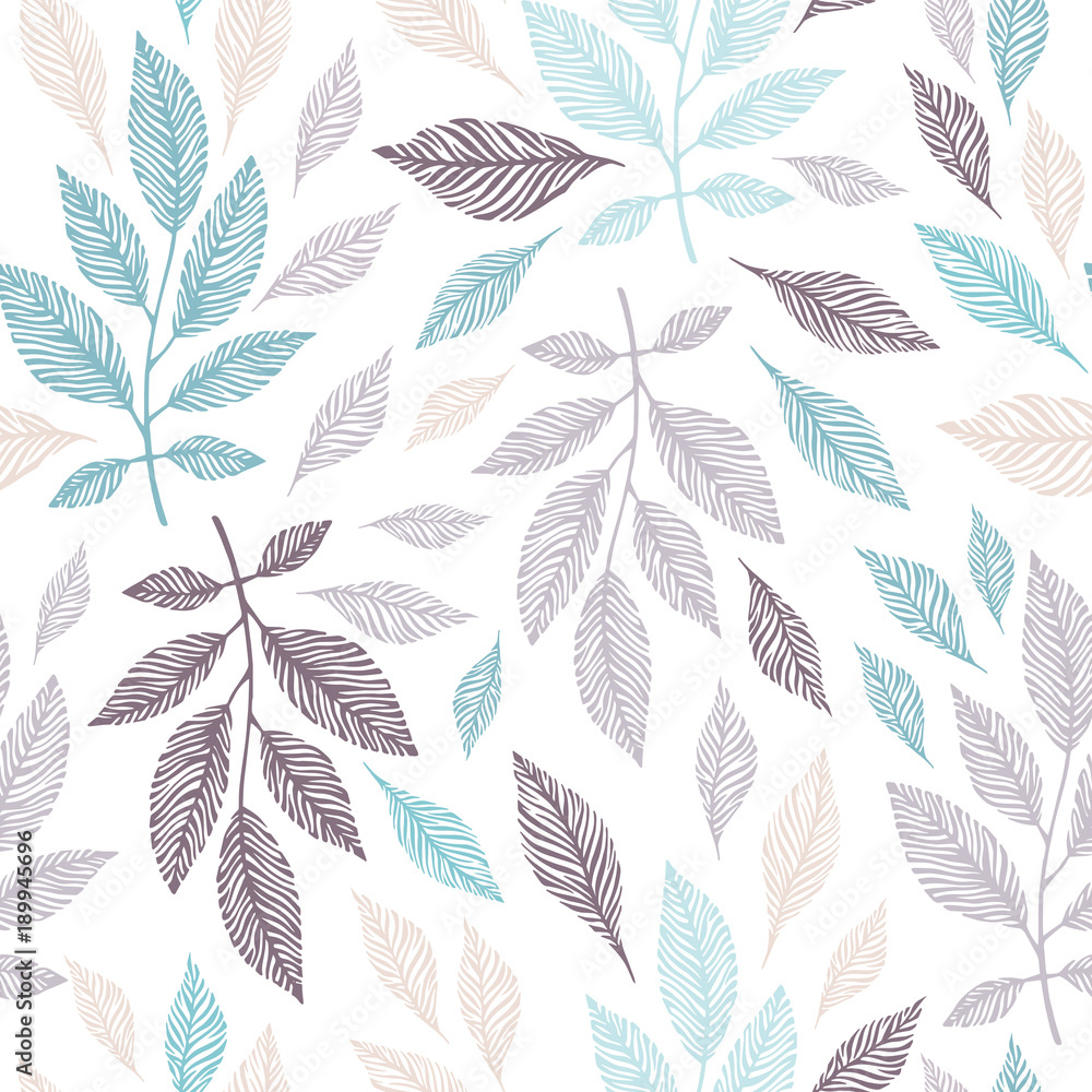 Seamless pattern with hand drawn branches. Seamless pattern with hand drawn branches.