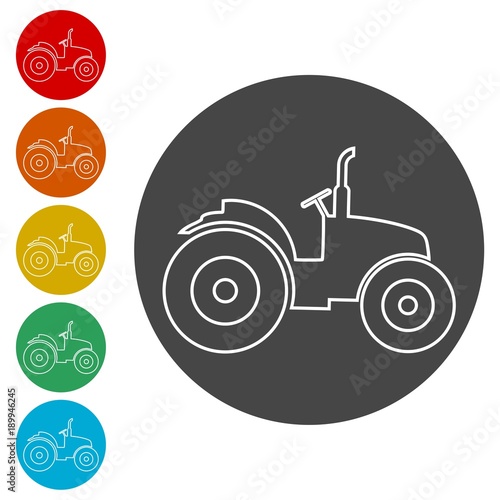 Tractor Icons set