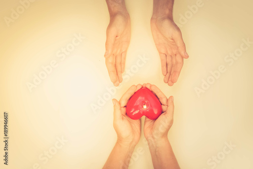 Fototapeta Naklejka Na Ścianę i Meble -  Hands holding heart