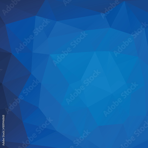 Abstract triangle background in deep blue tones.