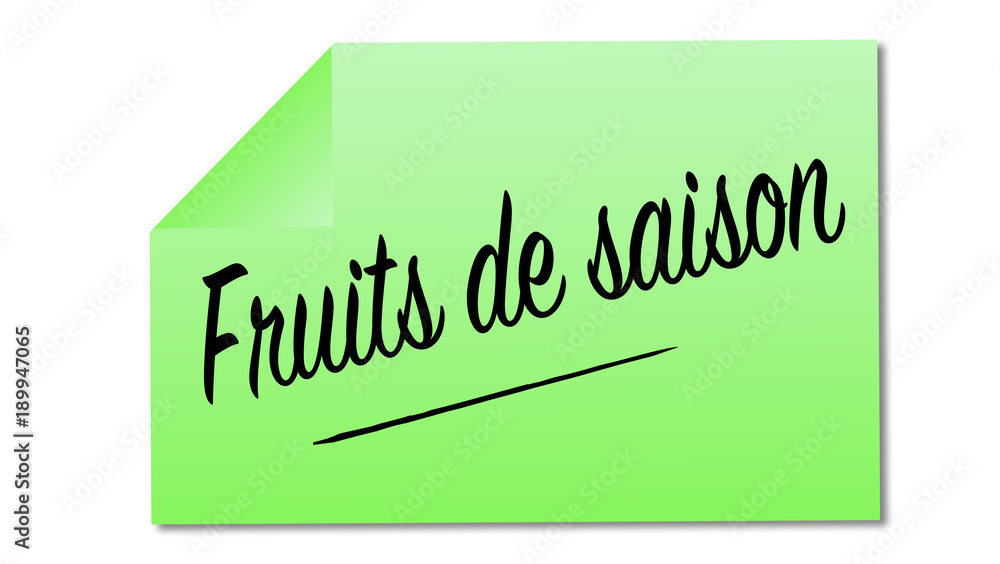 fruits de saison mémo autocollant vert fruits de saison mémo autocollant vert