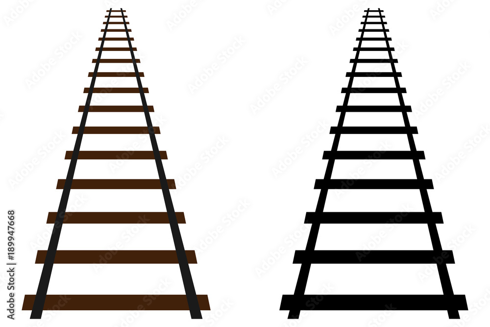 Railway track vector icon, Ladder vector icon, Railway track vector icon, Ladder vector icon,